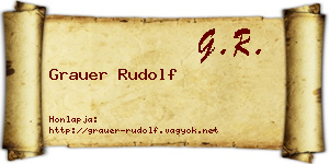 Grauer Rudolf névjegykártya